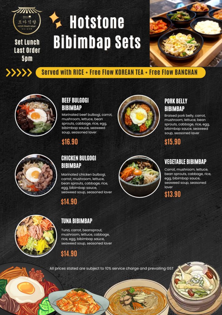 Korean lunch set bibimbap